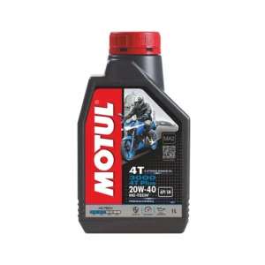 MOTUL 3000 4T PLUS 20W-40 Mineral Engine Oil, 1 Liter – Trusted 4-Stroke Motorcycle Lubricant