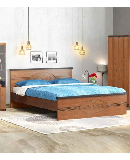 Regal Flores Laminated Board Double Bed