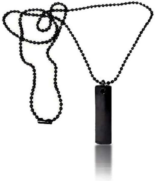 hiv Jagdamba Relationship Gift Fashion Jewelry Reactangle 4Sided Vertical 3DFlat Bar Black Zinc