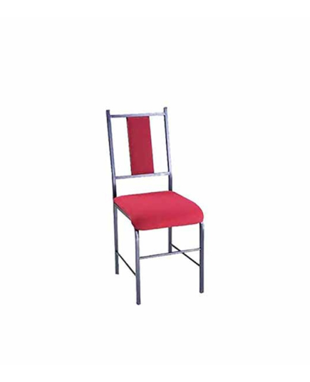 Regal Scarlet Metal Dining Chair Maroon