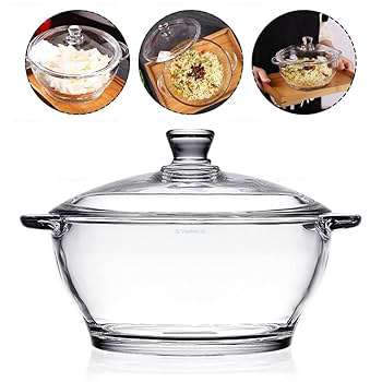 Crystal Glass Bowl With Lid – 3 Sizes | Food Storage & Serving Bowl Set