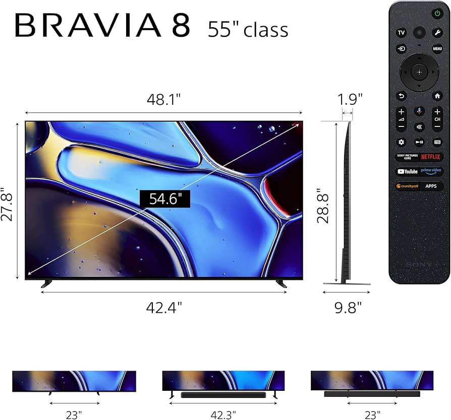 Sony Bravia 8 K-55XR80 55" 4K OLED HDR Android Google TV