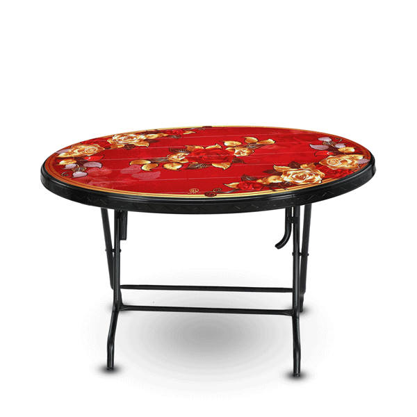 RFL Dining Table 6 Seat Oval P/L Print Smoke