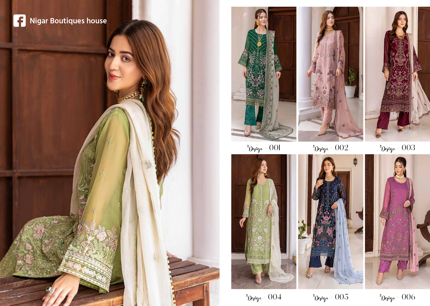 NOOR’S NAINA CHIFFON ‘24 | Design - 001 || Nigar Boutiques house