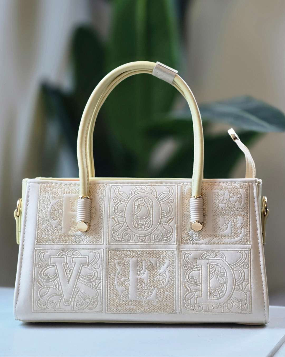 LOVE Letter Patchwork Tote Handbag – Stylish & Spacious Women’s Bag